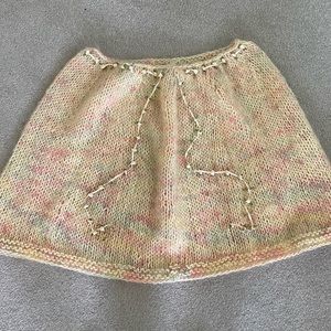 Handmade Knit Shawl Pastel Mohair